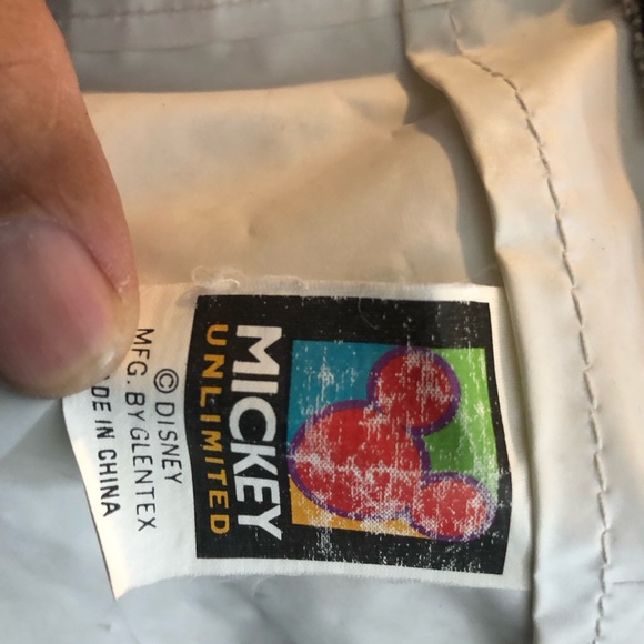 Vintage Mickey Unlimited Mouse Disney By Glentex Sholder Bag Black ,Tan & Red - Picture 16 of 16